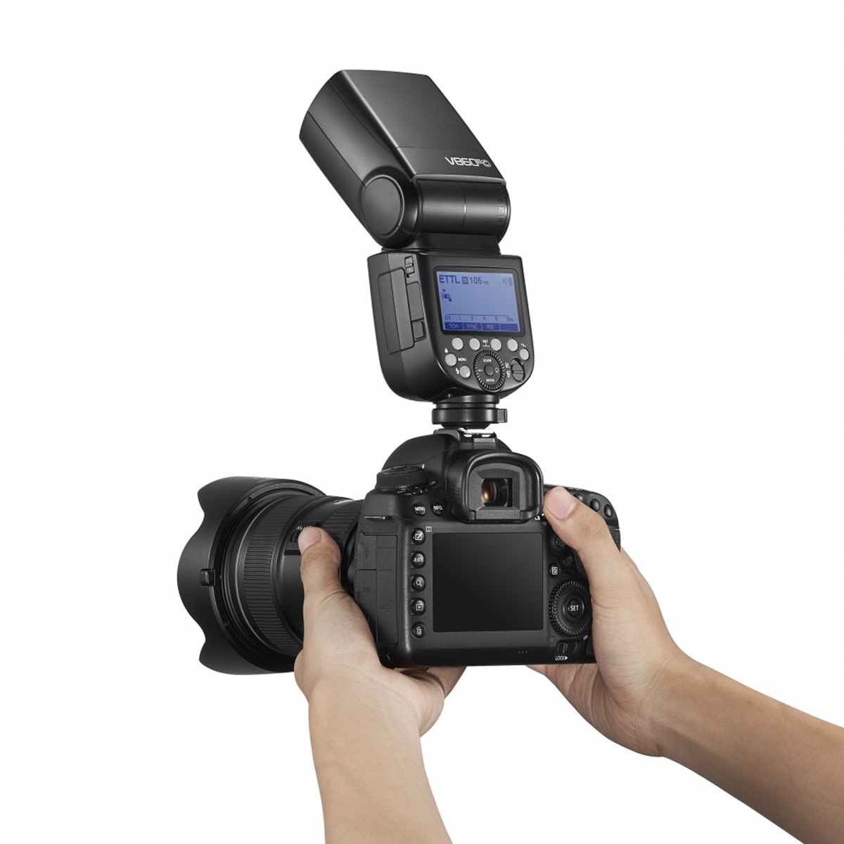 Kit Flash Godox V860IIIC para Canon Negro-6