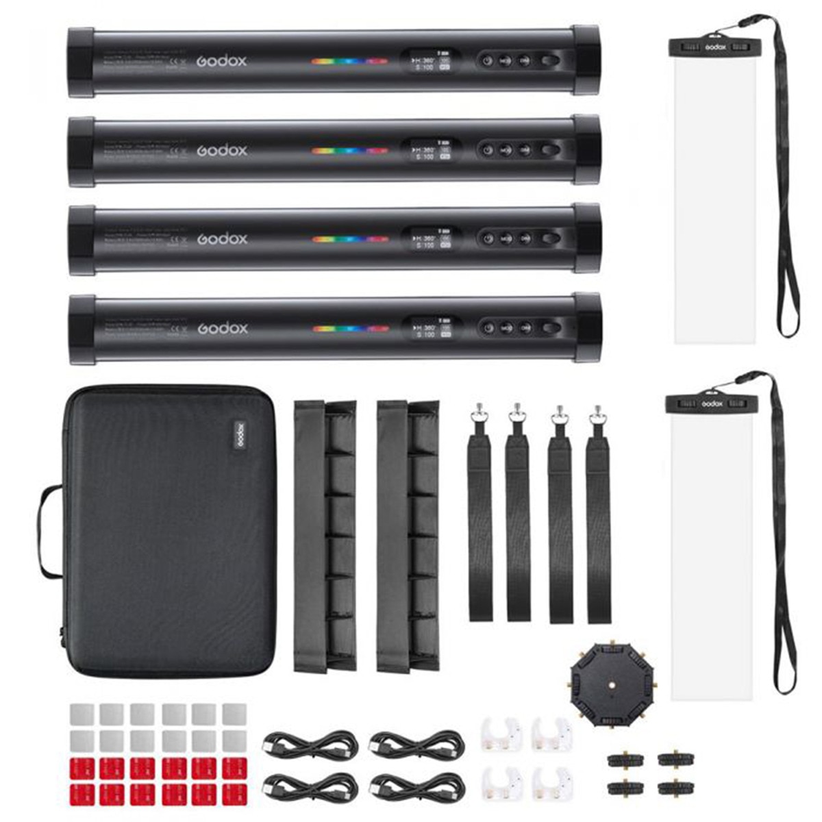 Kit 4 tubos de luz Godox TL30-K4 Negro-1