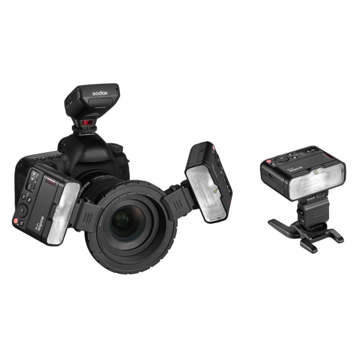 Flash anular macro Godox MF12 Negro-6