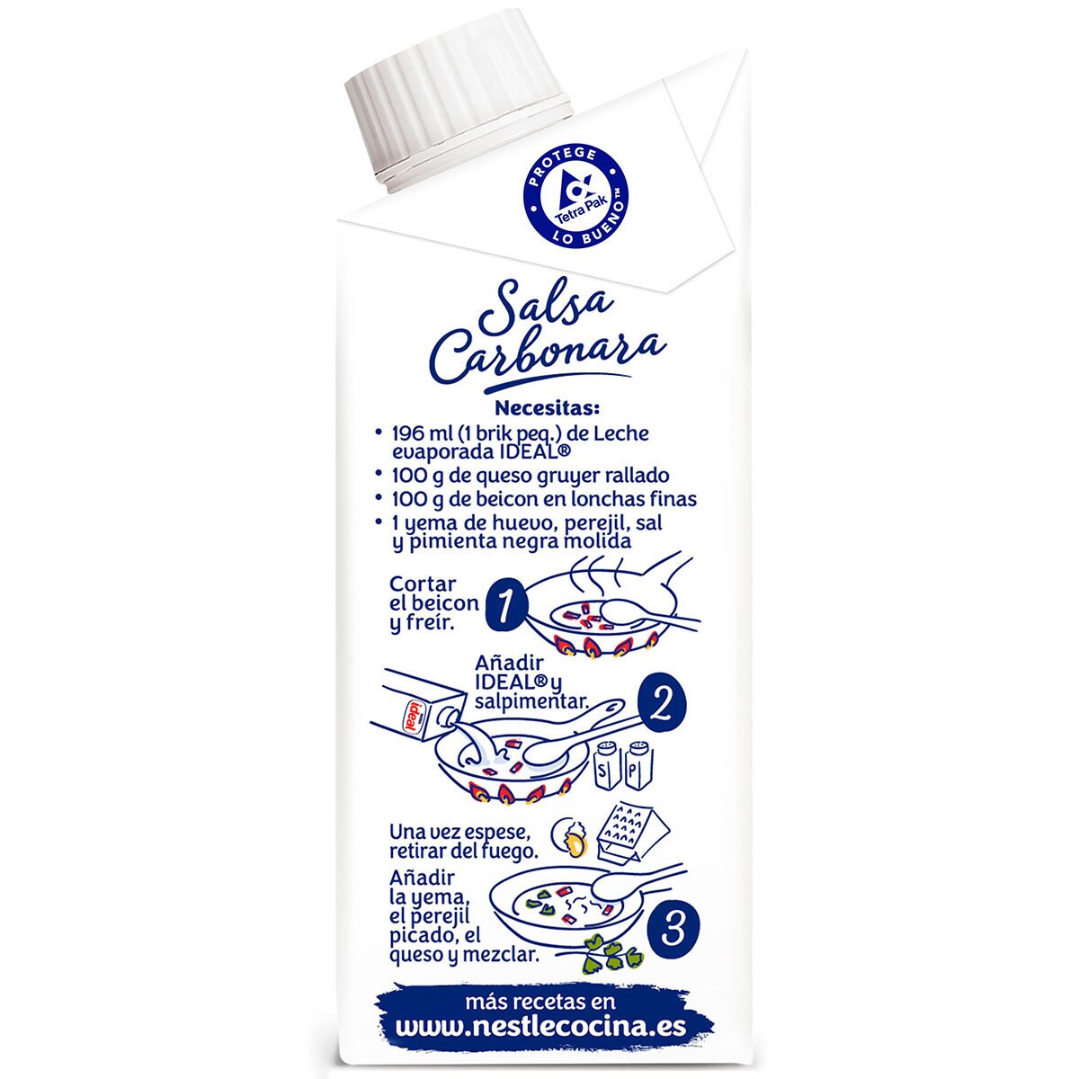 Part skimmed evaporated milk for sauces and light creams carton 210 g