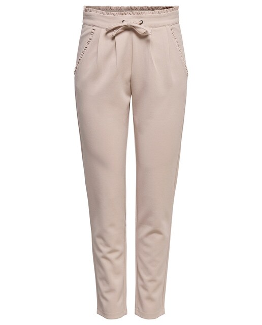 Pantalón de mujer largo con detalle de volantes en cintura y bolsillos ·  jdy · El Corte Inglés