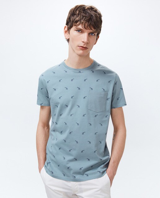 Camiseta de hombre verde de manga corta · Sfera · El Corte Inglés