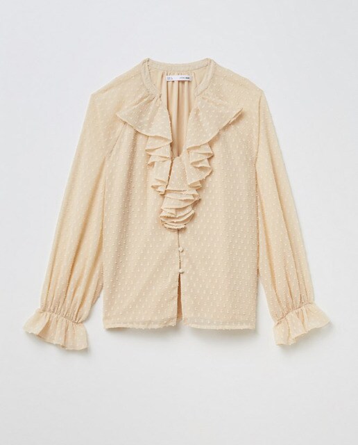 Blusa de mujer plumeti volantes · Sfera · El Corte Inglés