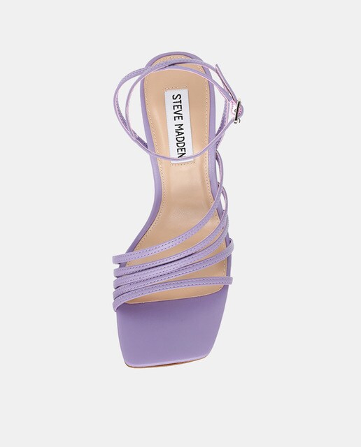 Sandalias de tacón de mujer con tiras finas en lila · Steve Madden · El  Corte Inglés
