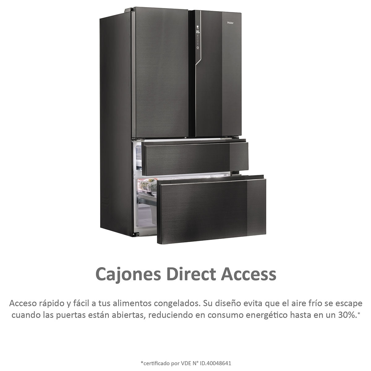 Frigorífico Americano Haier de 4 Portas FD 100 Série 7 HB26FSNAAA No Frost e de 190 cm - Iconic Black Preto-8