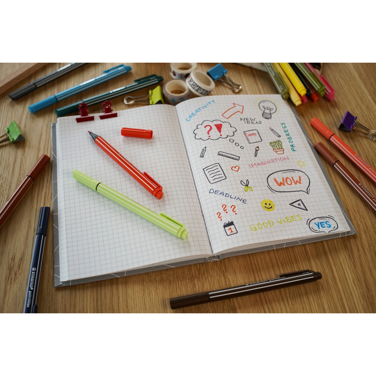 Rotulador Escritura STABILO pointMax Azul-5