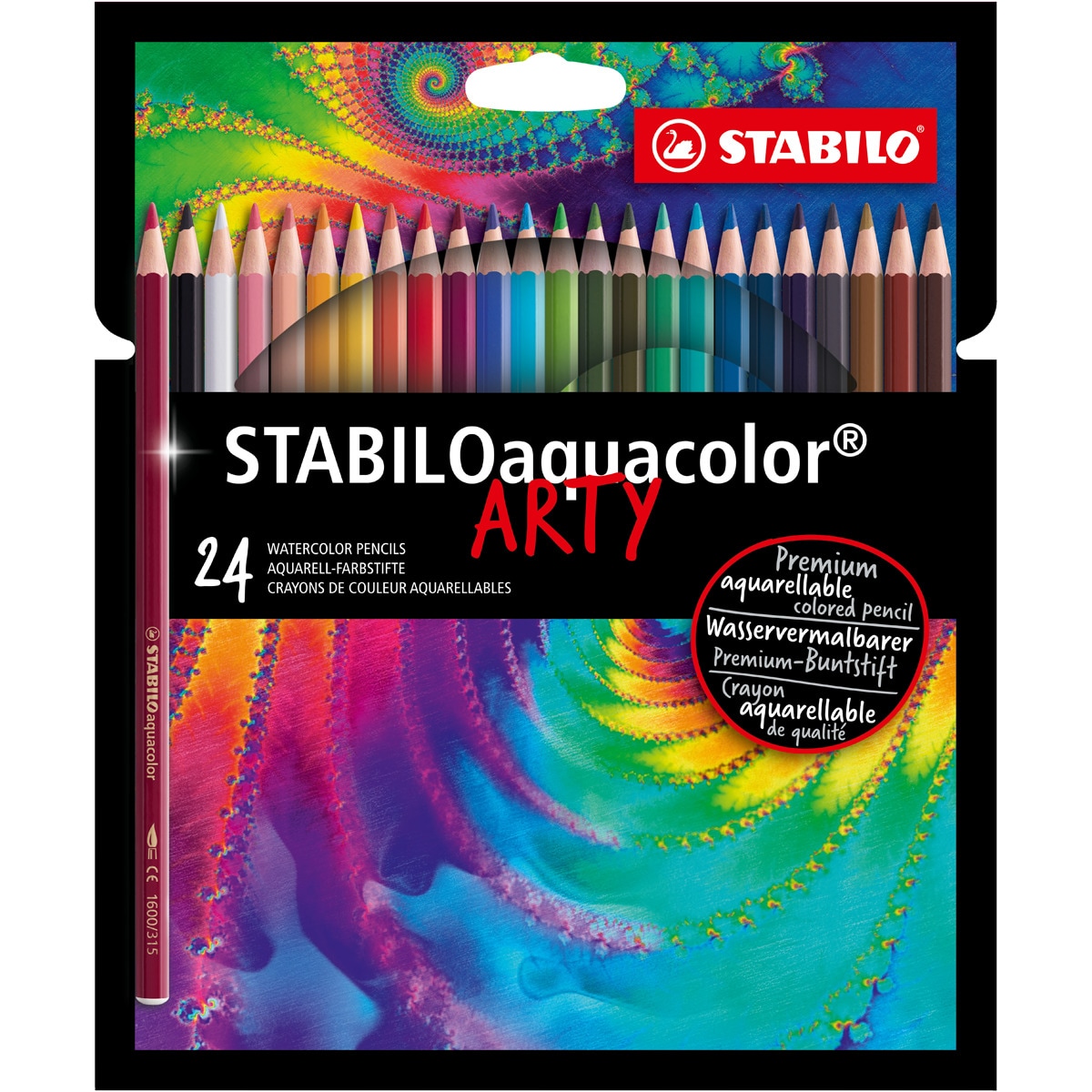 Estuche ARTY de 24 Lápices de Color Acuarelable aquacolor STABILO Multicolor Multicolor-1