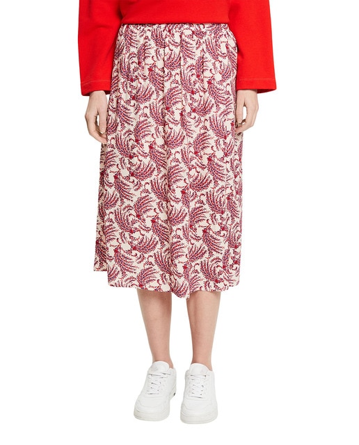 Imagen 0 de Falda midi con estampado floral viscosa