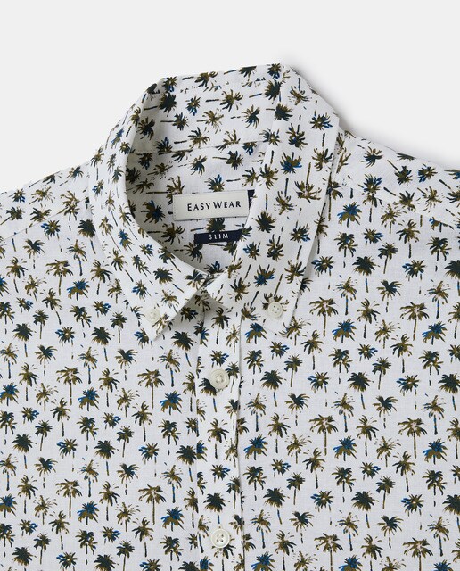 Camisa de hombre slim estampada verde · Easy Wear · El Corte Inglés