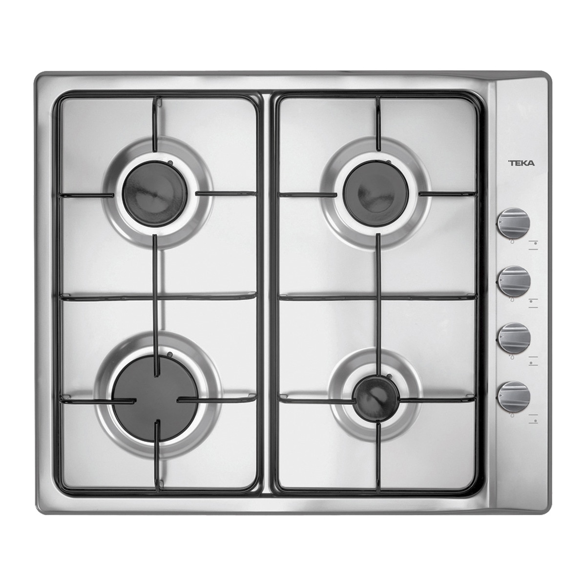 Placa gas Teka 4 quemadores - E/60.3 4G Acero Inox-1