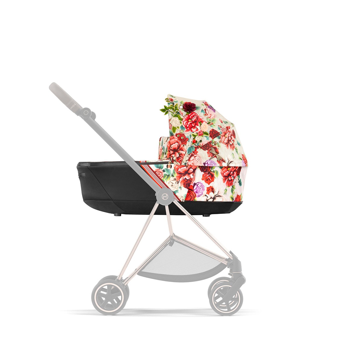 Alcofa Cybex Mios Lux Spring Blossom Dark - Preto Multicolor-2