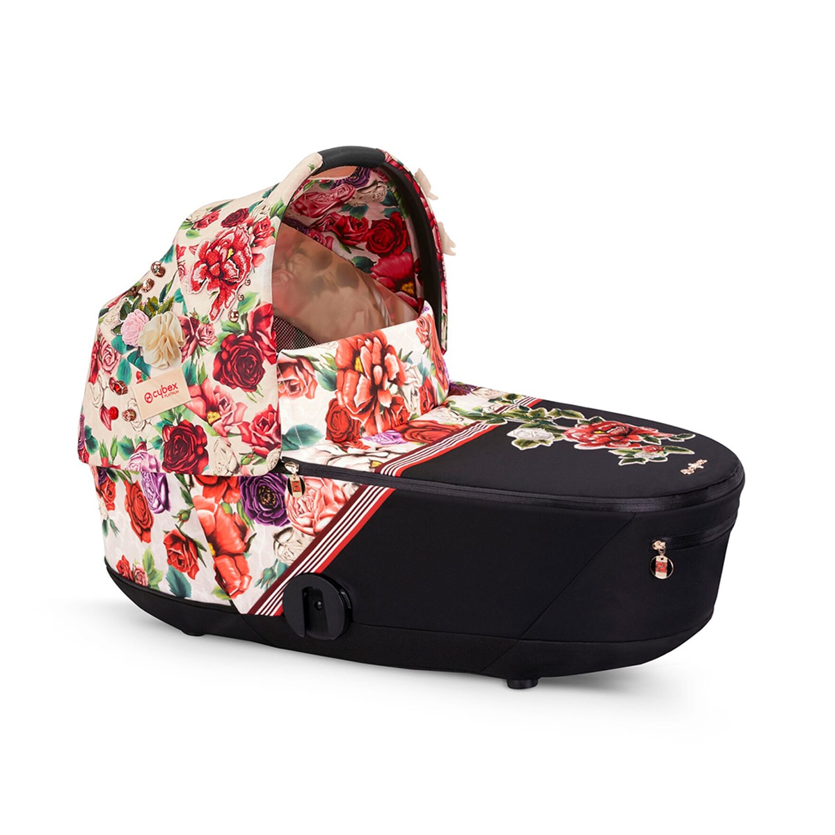 Alcofa Cybex Mios Lux Spring Blossom Dark - Preto Multicolor-1