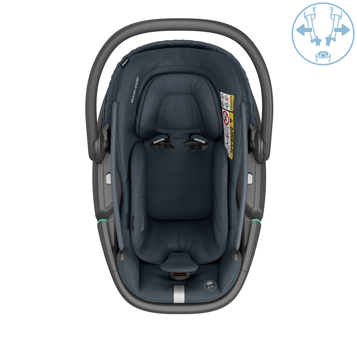 Cadeira Auto Coral 360º Isofix i-Size - 40x75 cm Cinzento-chumbo-12