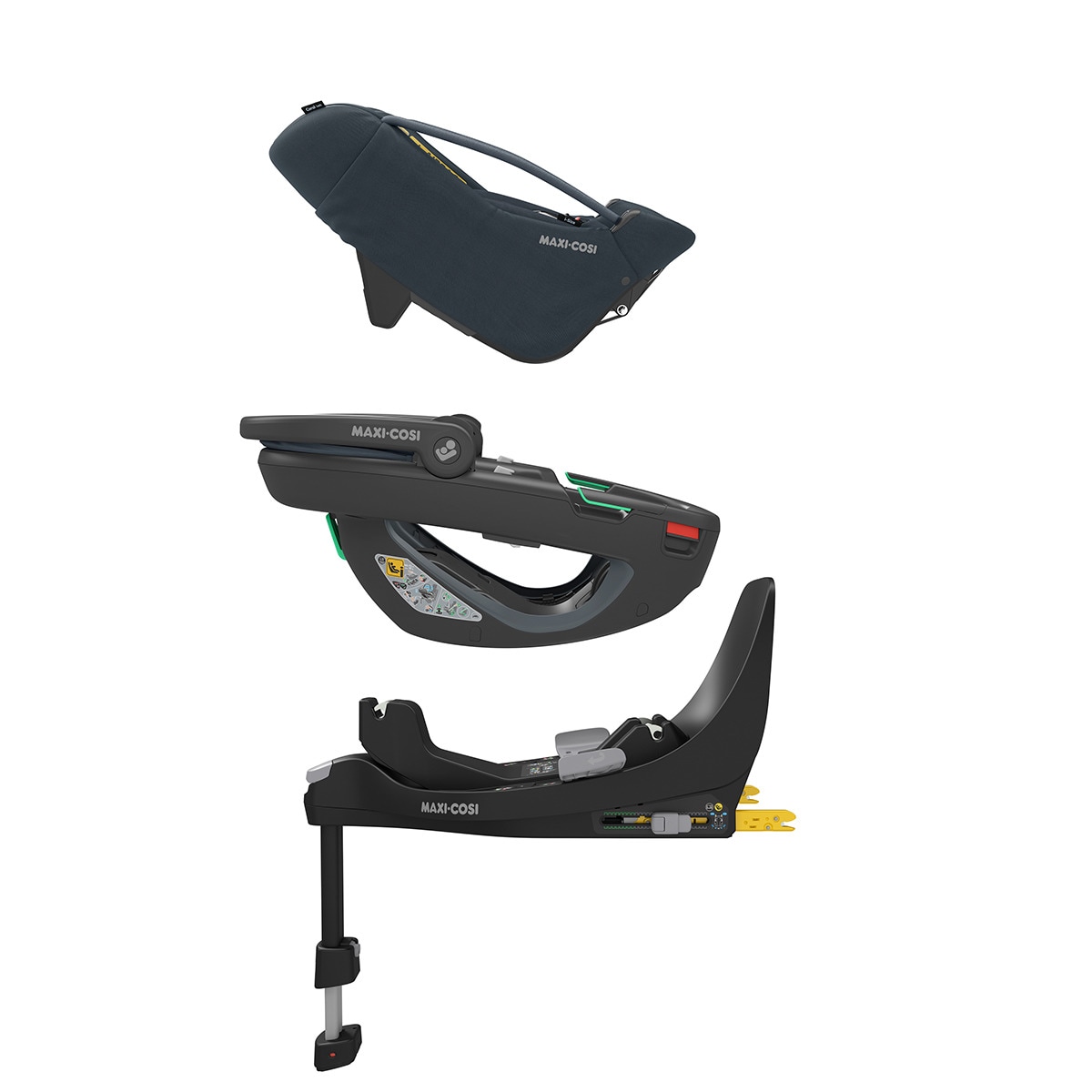 Cadeira Auto Coral 360º Isofix i-Size - 40x75 cm Cinzento-chumbo-3