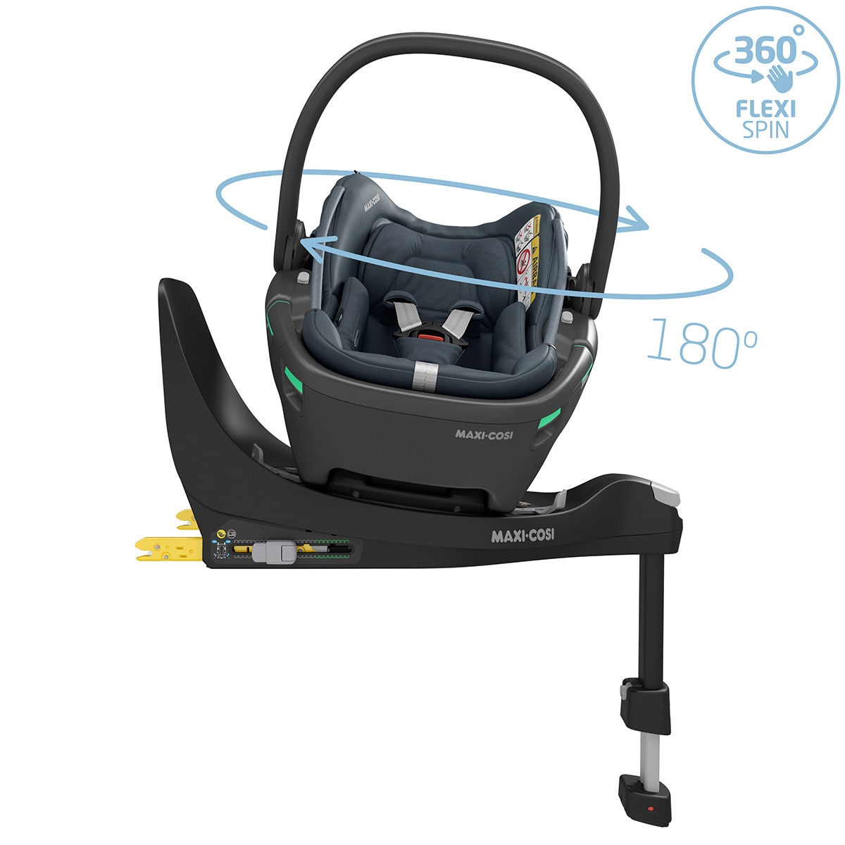 Cadeira Auto Coral 360º Isofix i-Size - 40x75 cm Cinzento-chumbo-20