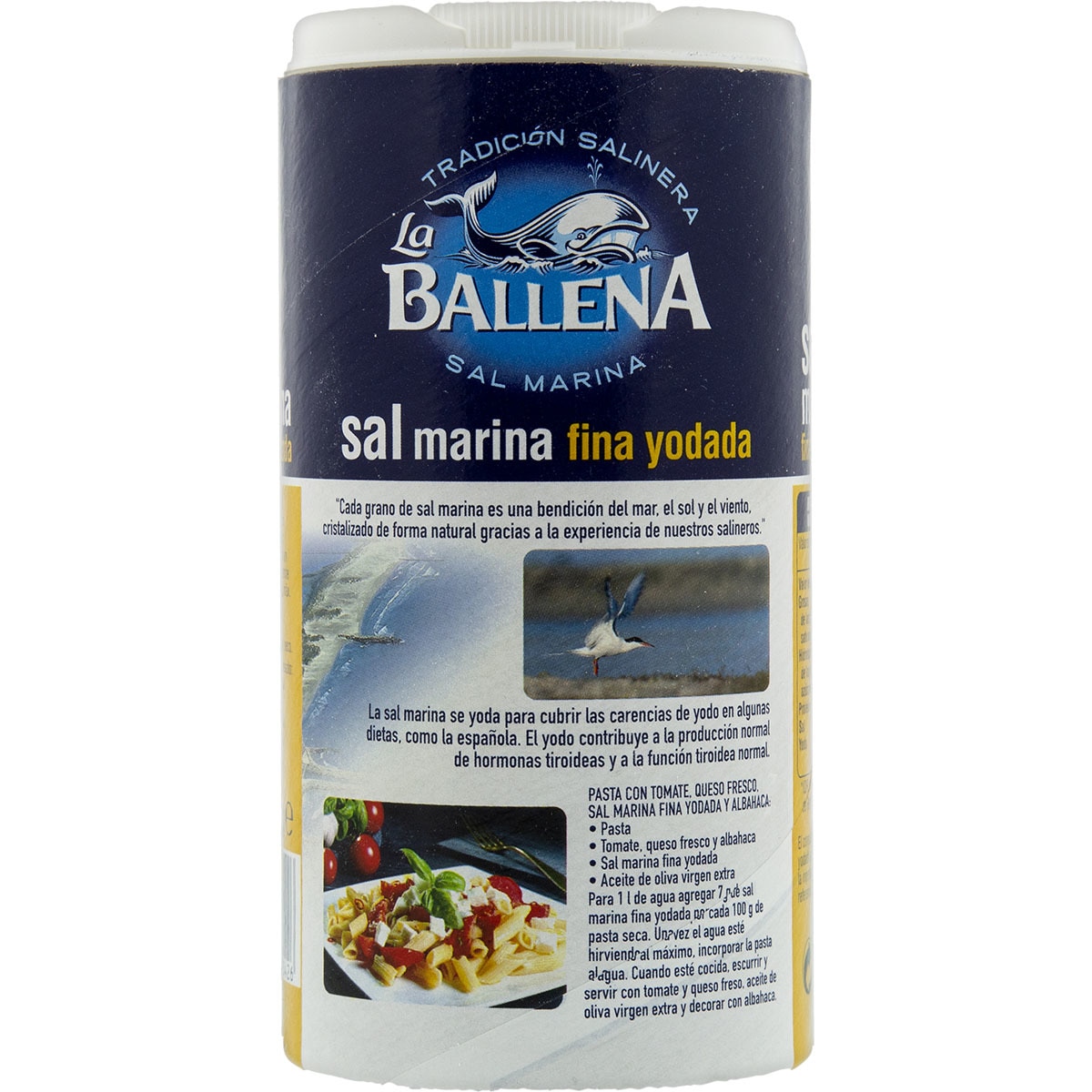 Iodine flavour fine sea salt can 500 g · LA BALLENA · Supermercado El