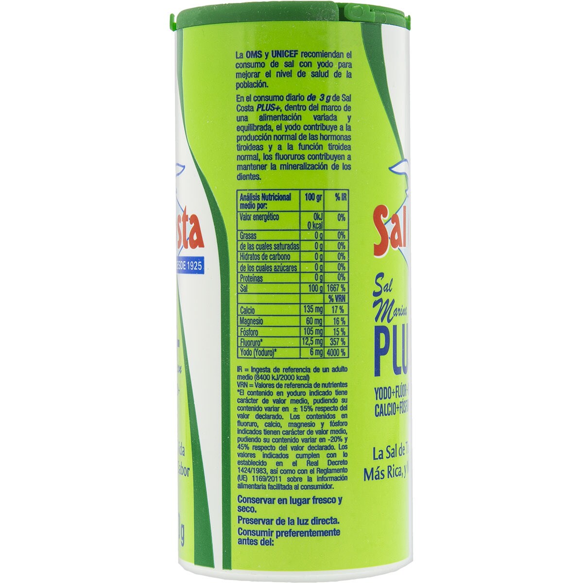 Plus+ sea salt with iodine, magnesium, phosphorous, fluoride and