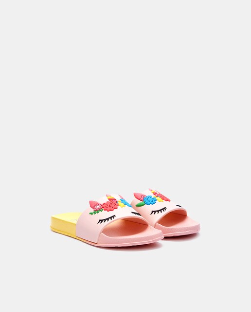 Chanclas de niña en rosa con dibujo de unicornio · Kids El Corte Inglés ·  El Corte Inglés