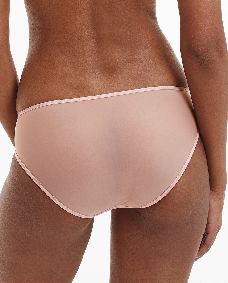 Cueca Clássica - Sheer Marquisette Rosa-2