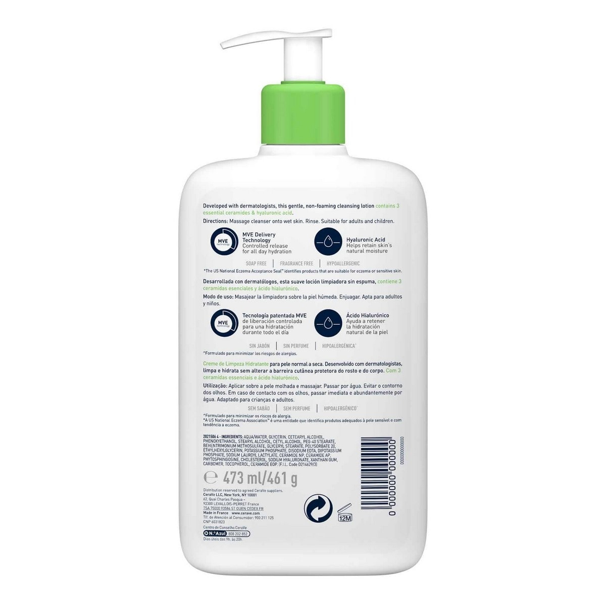 Creme Hidratante de Limpeza - 473 ml 2
