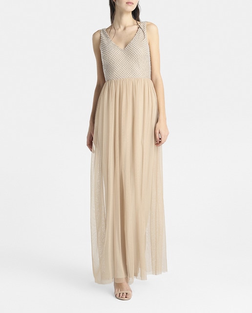 Imagen 0 de Vestido largo de mujer Adrianna Papell con falda de tul