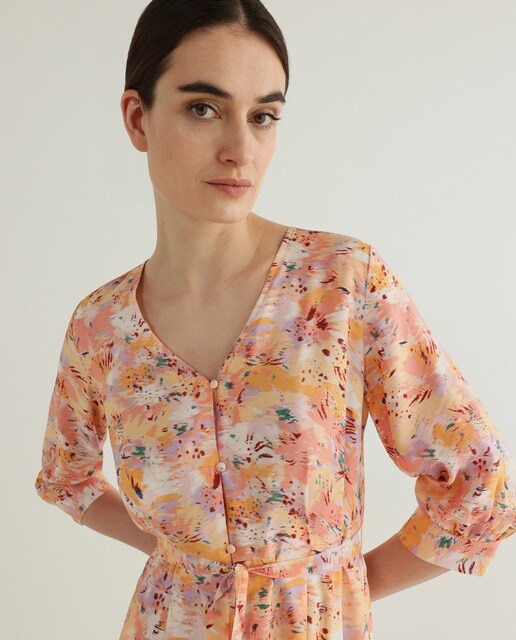 Vestido midi manga 3/4 · Vila · El Corte Inglés