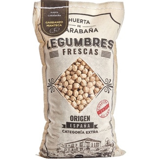 garbanzo manteca origen España categoría extra saco 1 kg - Huerta De Carabaña