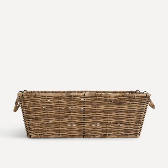 Imagem 0 de Cesta com asas Poli-rotim Castanha El Corte Inglés
