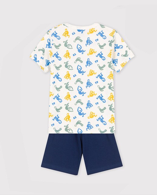 Pijama corto con monos de algodón de niño · Petit Bateau · El Corte Inglés