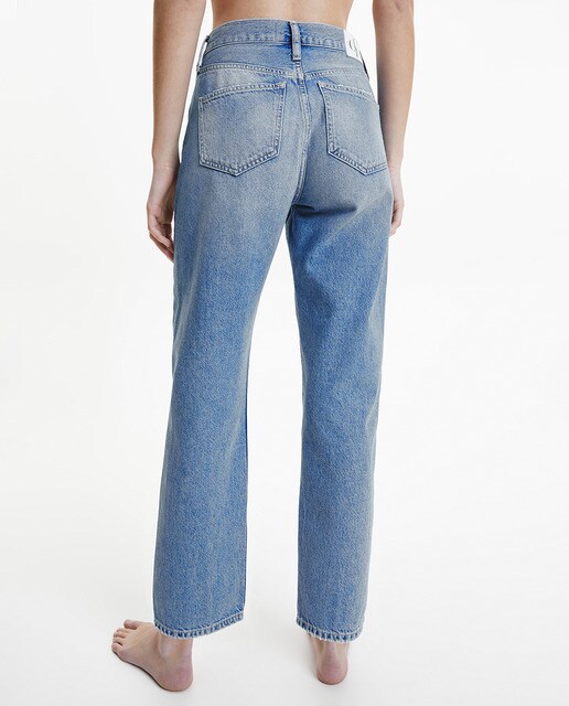 Vaquero de mujer recto tiro alto · Calvin Klein Jeans · El Corte Inglés