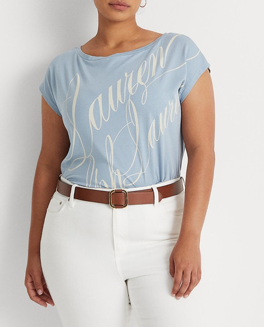 Imagen 0 de Camiseta de mujer talla grande estampada