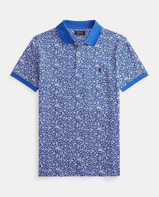 Imagen 0 de Polo de hombre de manga corta azul slim
