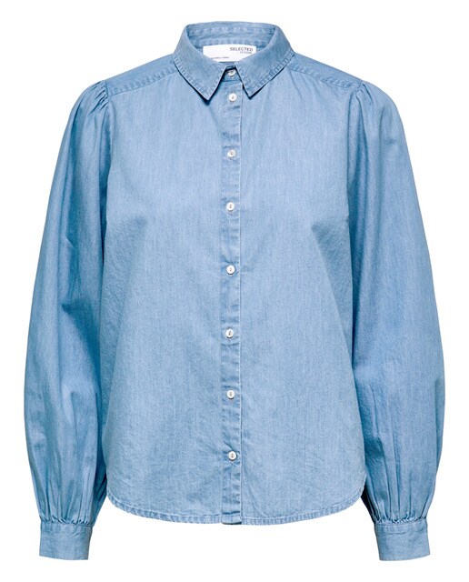 Camisa denim de mujer 100% algodón manga larga · Selected Femme · El Corte  Inglés