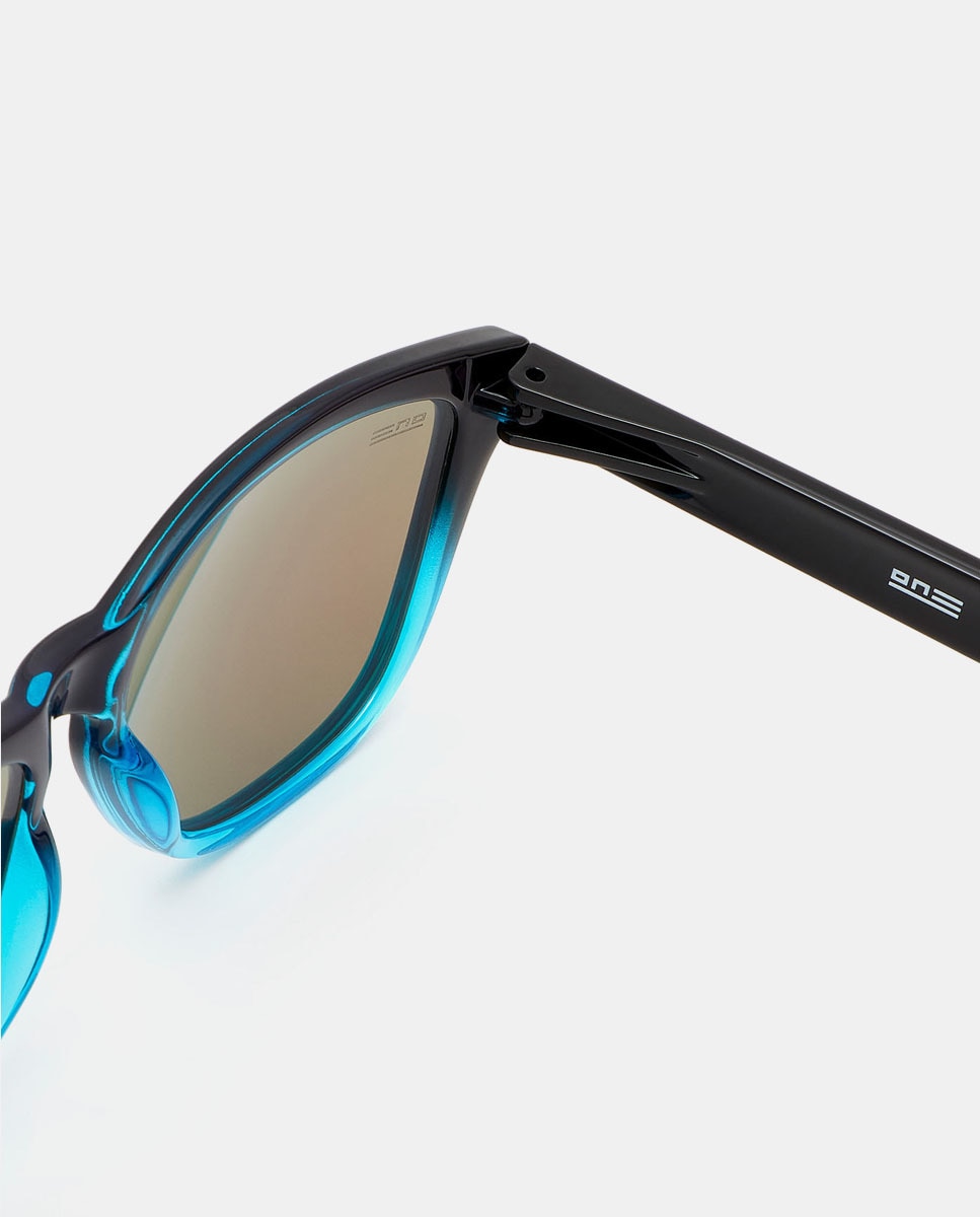 Óculos de Sol Squared em Degradé e com Lentes Espelhadas - Preto Preto-6