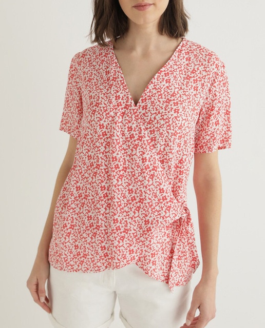 Imagen 0 de Blusa de mujer cruzada estampada