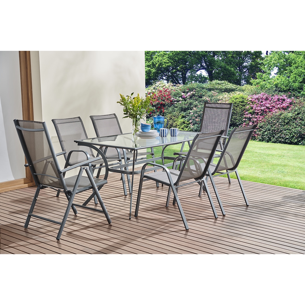 Mesa de comedor rectangular Ferrol Basics El Corte Inglés Antracita-5