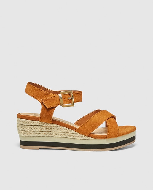 Imagen 0 de Sandalias de cuña de mujer cruzadas