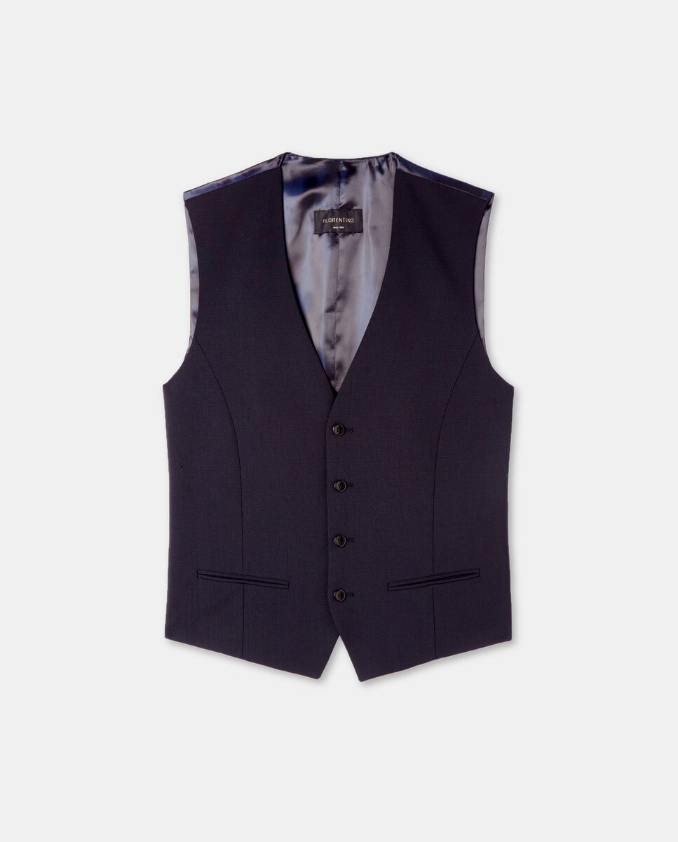 Colete Formal Liso - Azul Azul-marinho-4