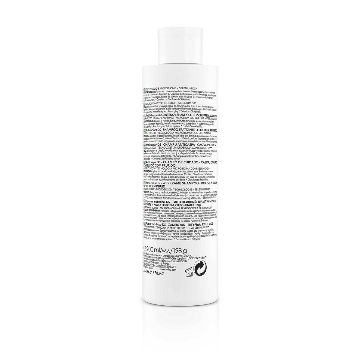 Champô Anticaspa Seco 200ml Vichy Dercos 2