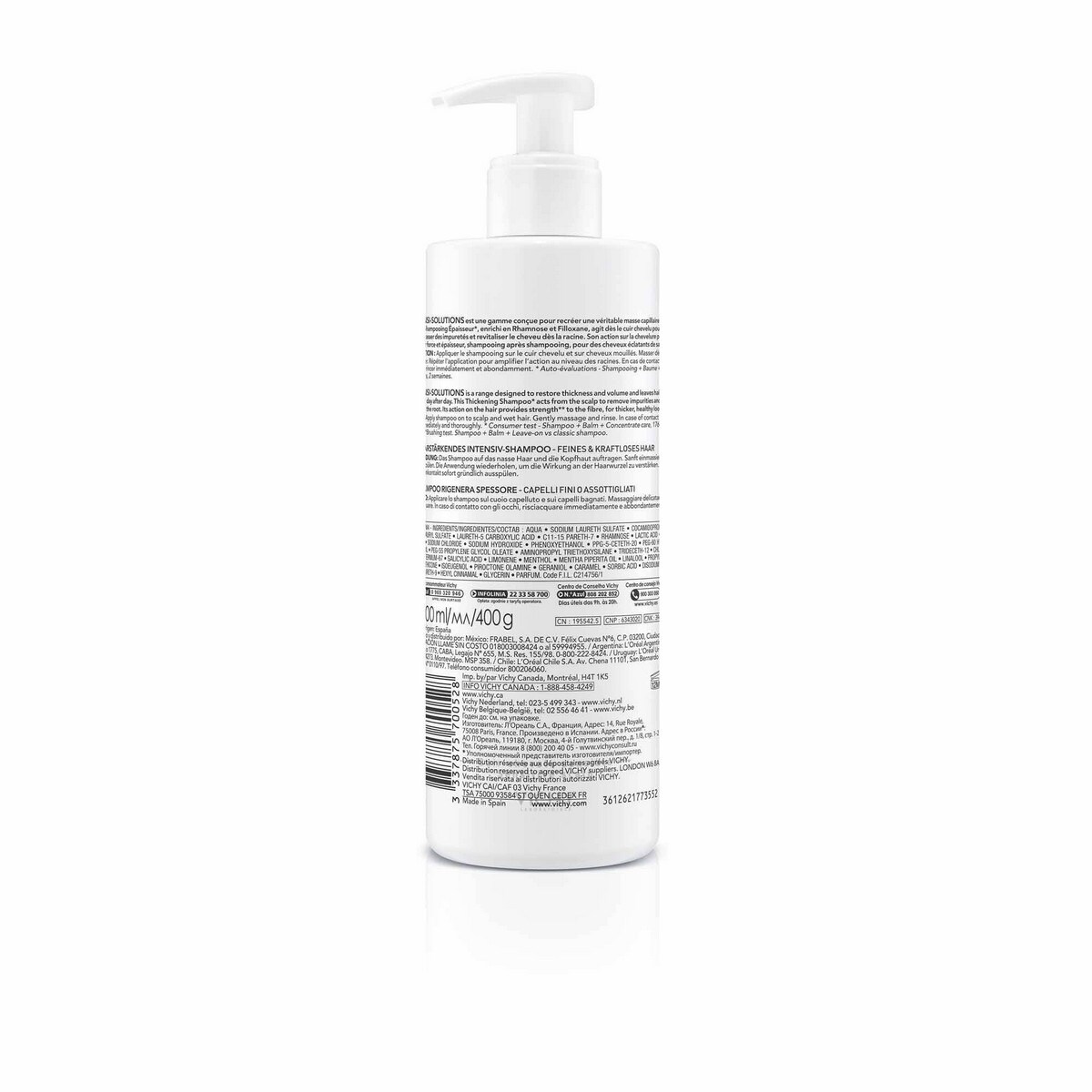 Champô Densificador Densi-Solutions 400ml Vichy Dercos 2