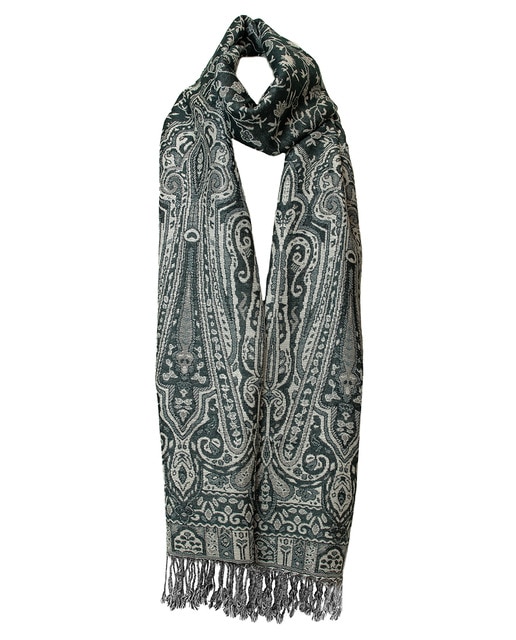 Imagen 0 de Pashmina verde y oro