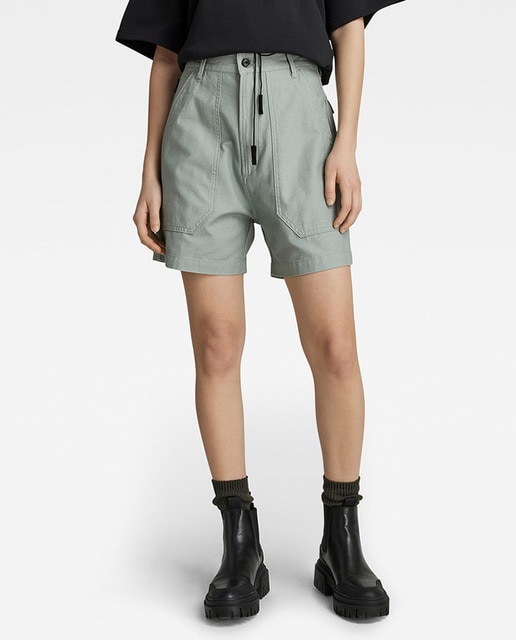 Imagen 0 de Shorts 3D Fatigue de mujer de talle muy alto y corte ancho