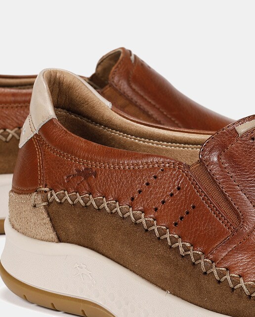 Mocasines de hombre en piel de color marrón · Fluchos · El Corte Inglés