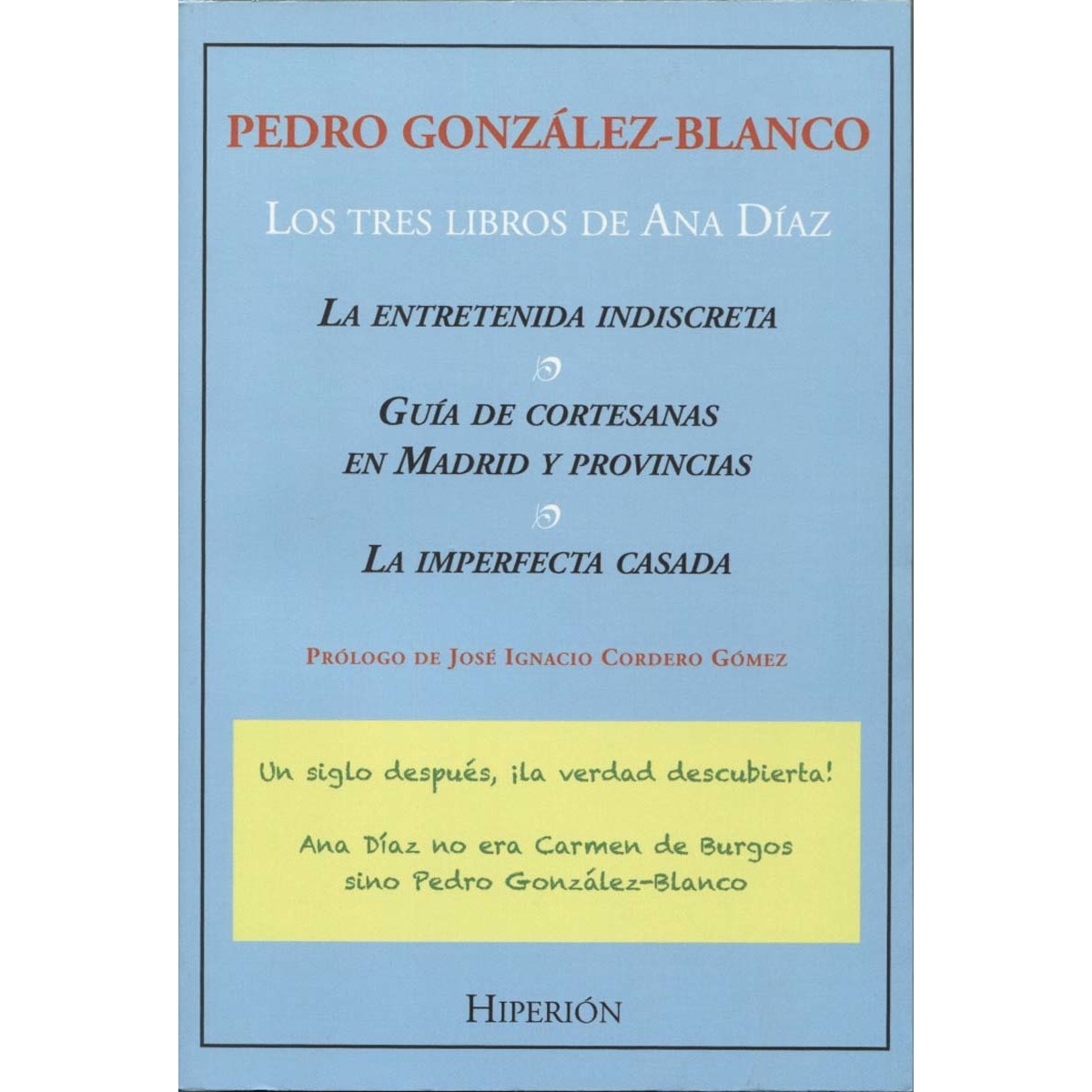 Imagen 0 de Tres libros de ana diaz, los ( pedro gonzalez- bla