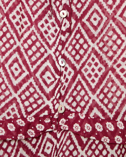 Blusa de gasa estampada de mujer talla grande · Couchel · El Corte Inglés