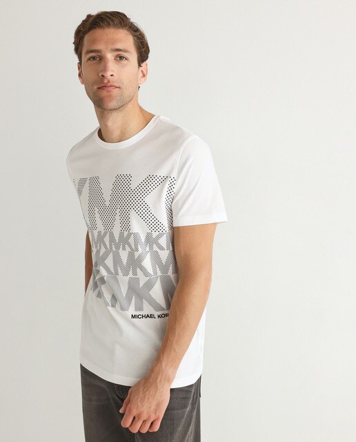 Camiseta de hombre de algodón con logotipos · Michael Kors · El Corte Inglés