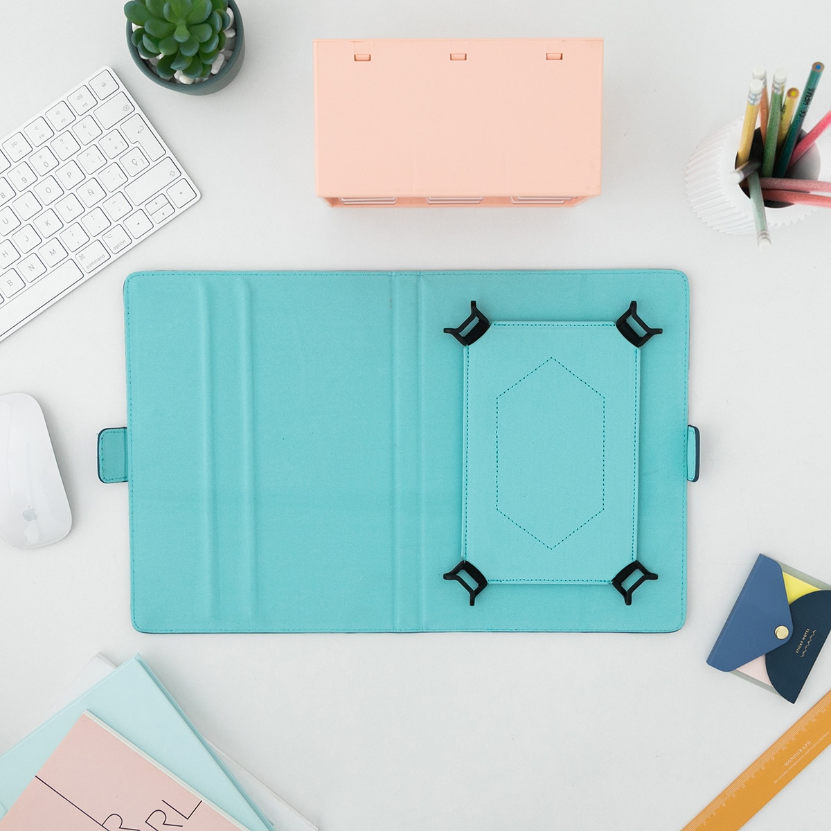 Funda universal Mr Wonderful "Perezoso" para tablets entre 10,2" y 10,4" Azul / Marrón-6