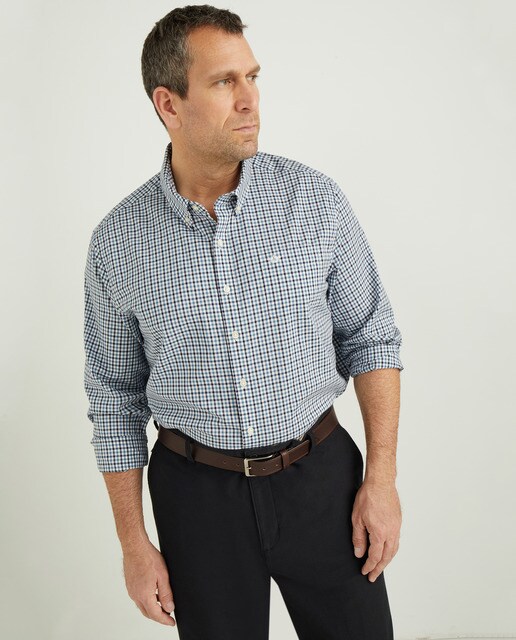 Camisa de hombre regular azul a cuadros tallas grandes · Dockers · El Corte  Inglés