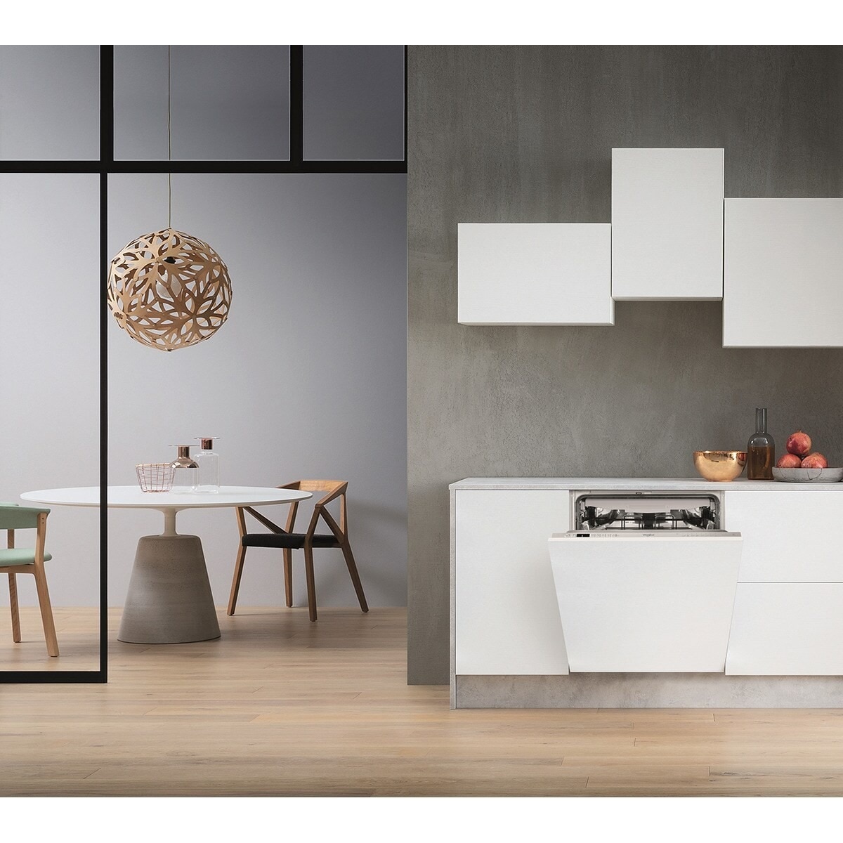 Máquina de Lavar Loiça Encastrável Whirlpool WI 7020 PF com Tecnologia 6º Sentido, para 14 Talheres e de 60 cm - Painel Prateado 4