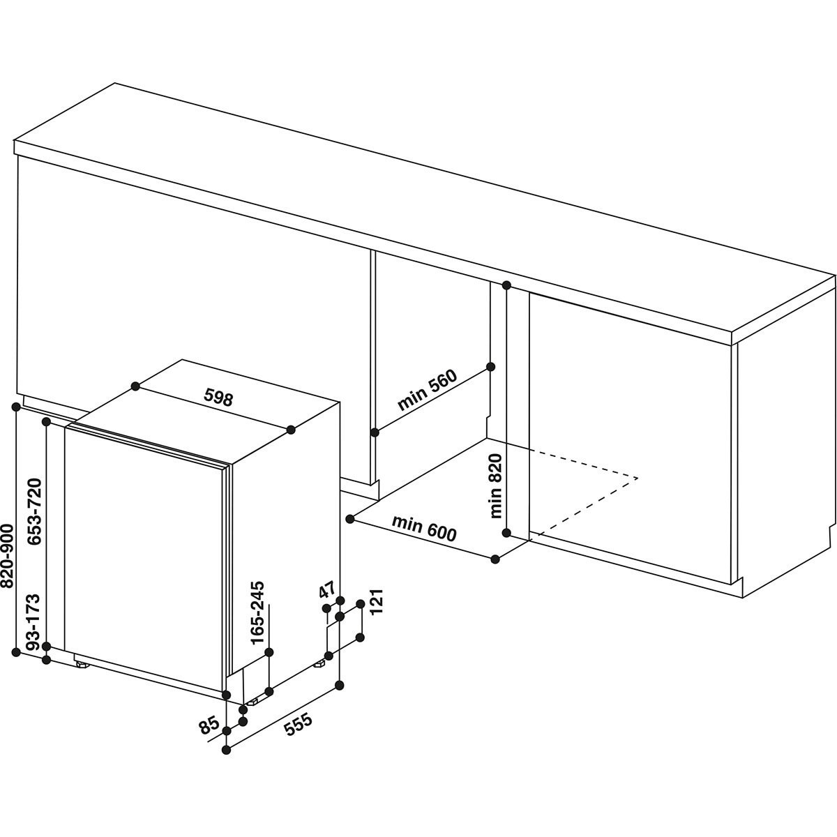 Máquina de Lavar Loiça Encastrável Whirlpool WI 7020 PF com Tecnologia 6º Sentido, para 14 Talheres e de 60 cm - Painel Prateado 5
